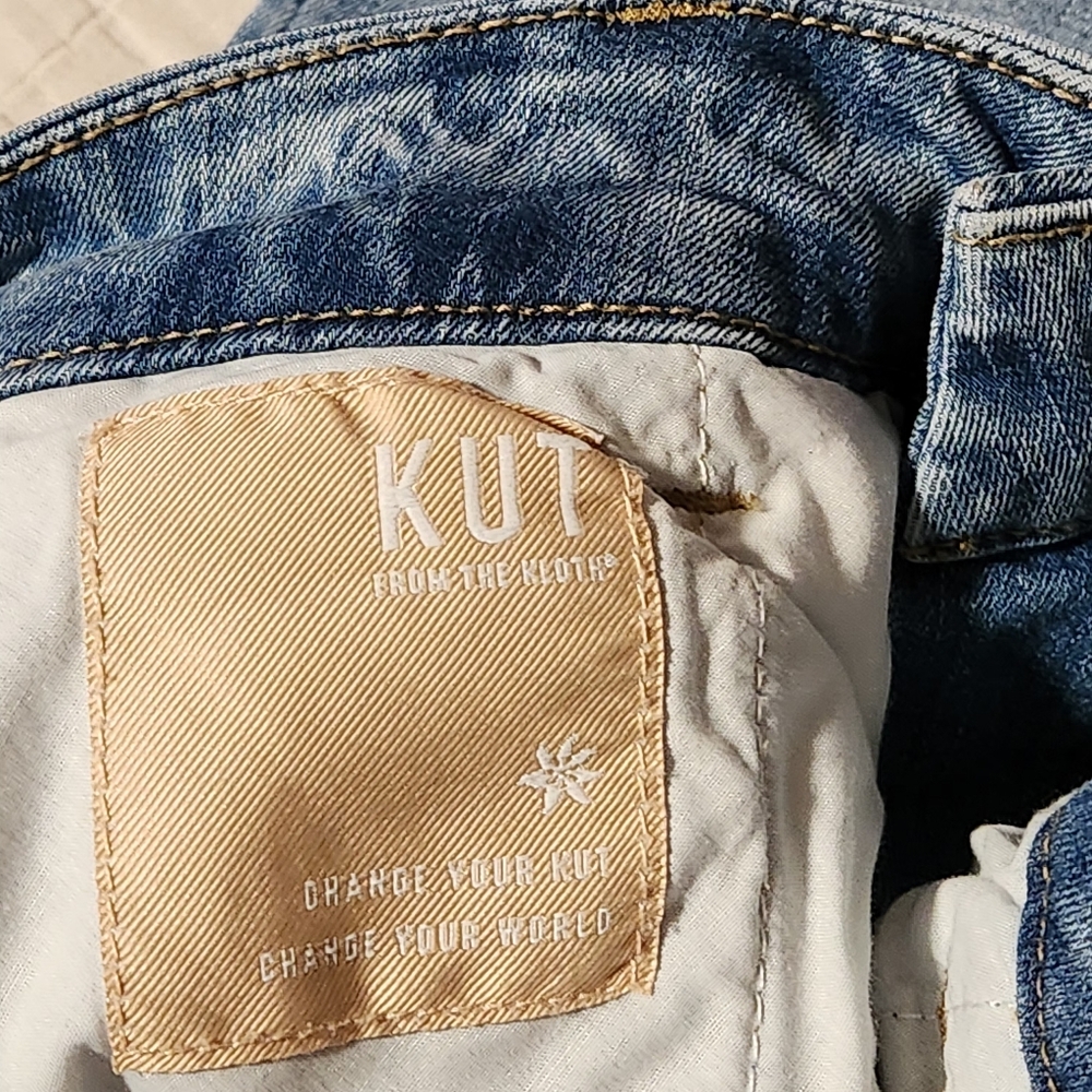 Kut From The Kloth Natalie  Jeans Womens Sz 00 Flare Mid Rise Stretch Light Wash - Picture 12 of 12
